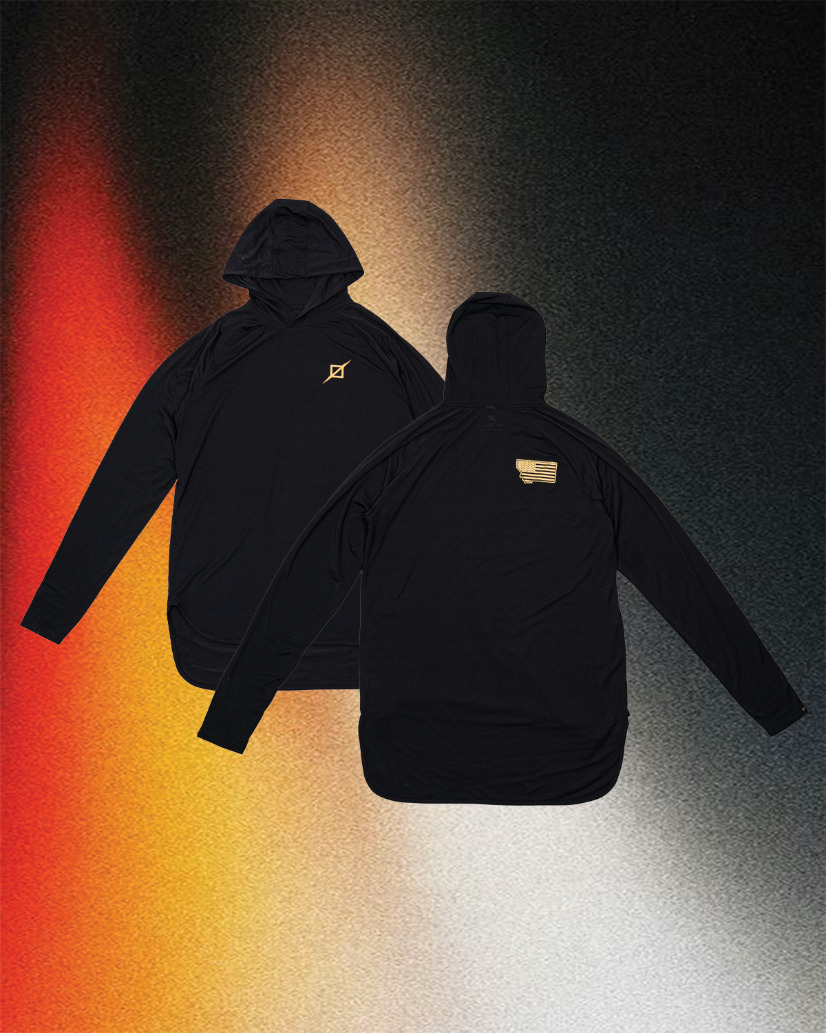 THE WEEKEND WARRIOR HOODED DROP-TAIL LONG SLEEVE