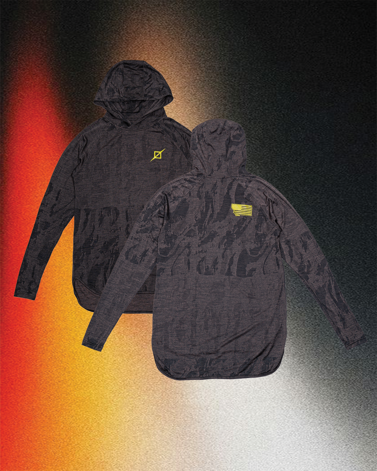 THE WEEKEND WARRIOR HOODED DROP-TAIL LONG SLEEVE