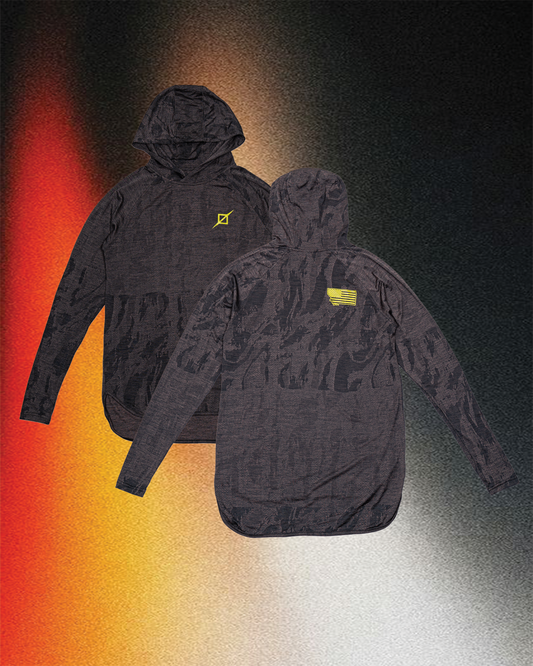 THE WEEKEND WARRIOR HOODED DROP-TAIL LONG SLEEVE